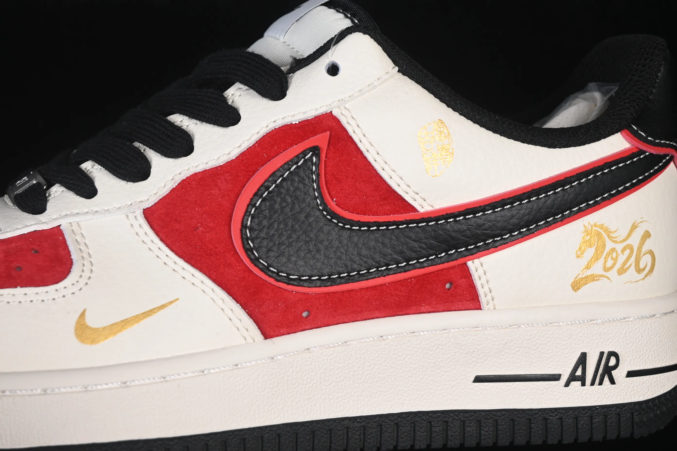 All Categories Nk Air Force 1 Air Force Series Nk Air Force 1 Low Air Force Low Nike Air Force 1'07 Low Year of the Horse Limited Beige Black Red Golden Horse Air Force 1 Low-top Casual Shoes HT5088-616